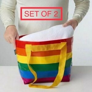 Ikea | NWT (2) Storstomma Rainbow Pride Polypropylene Bags Limited